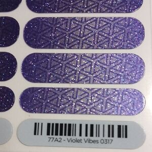 Violet/ Purple Glitter Nail Wraps